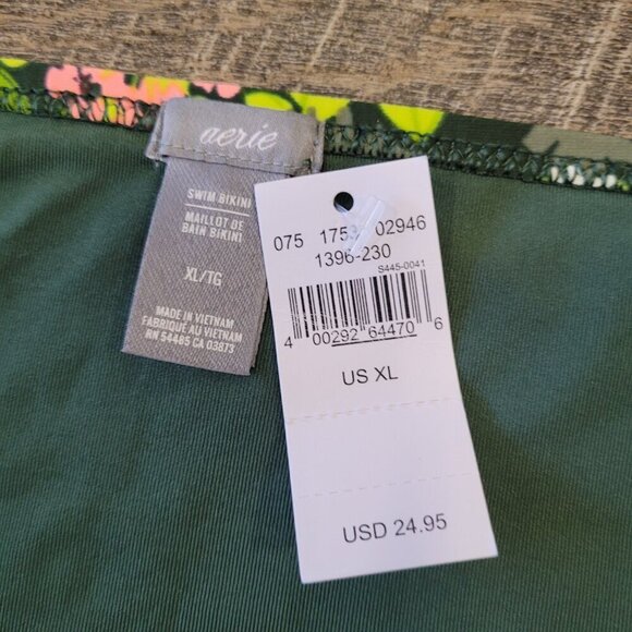 NWT AERIE | Floral Swim Bikini Set Perkier Pushup | Sz. XL / 34C - Picture 6 of 9